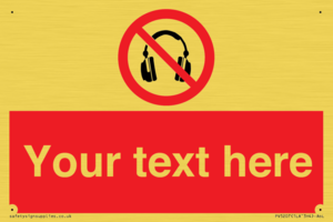 Custom No Headphones Sign